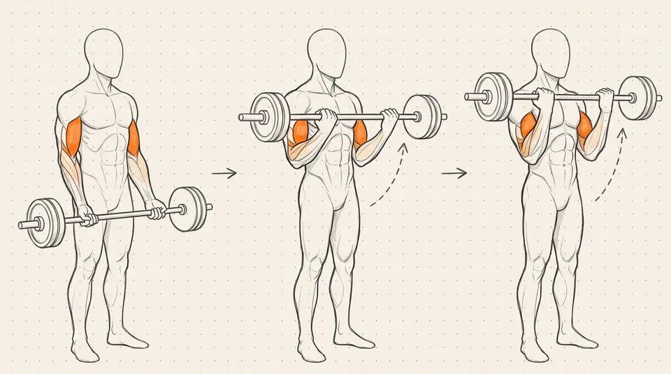 Illustration of Barbell Curl