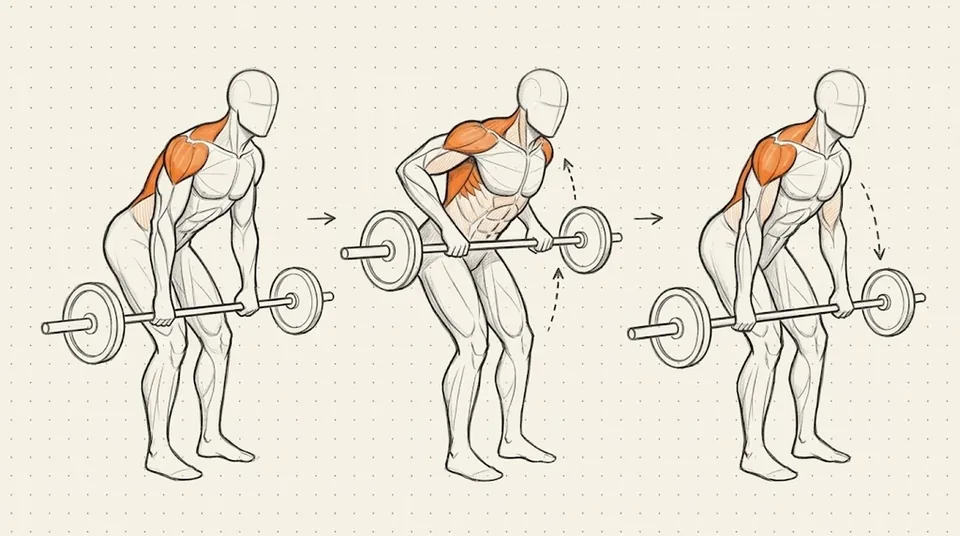 Illustration of Barbell Row