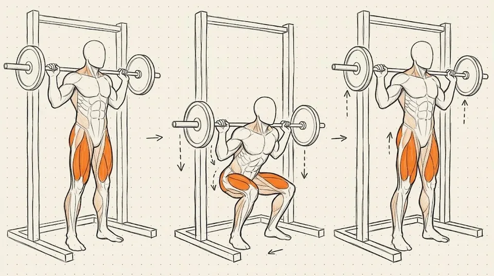 Illustration of Barbell Squat