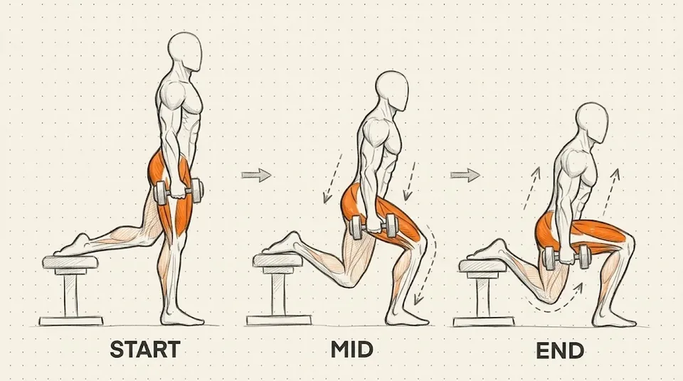Illustration of Bulgarian Split Squat