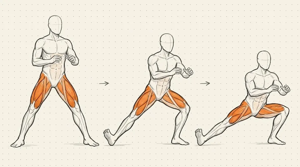 Illustration of Cossack Squat
