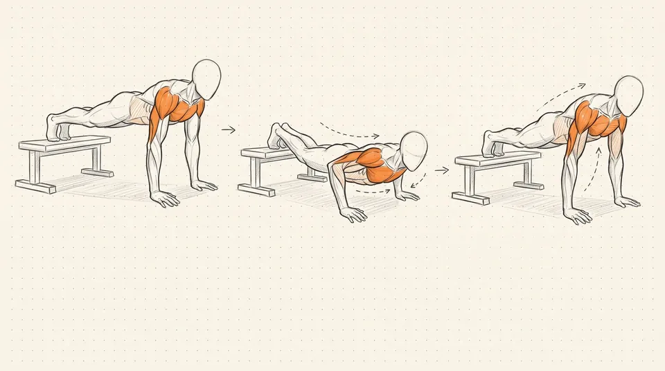 Illustration of Decline Push-Up