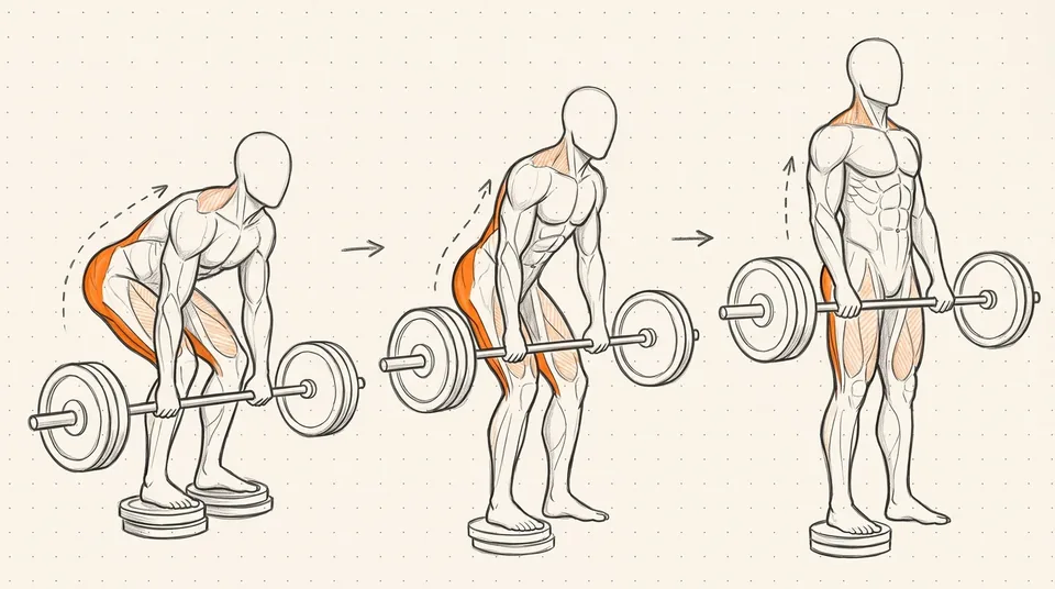 Illustration of Deficit Deadlift