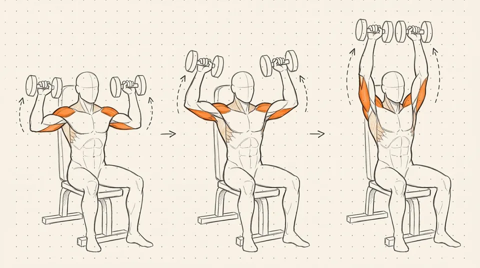 Illustration of Dumbbell Shoulder Press