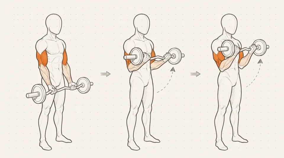 Illustration of EZ Bar Curl