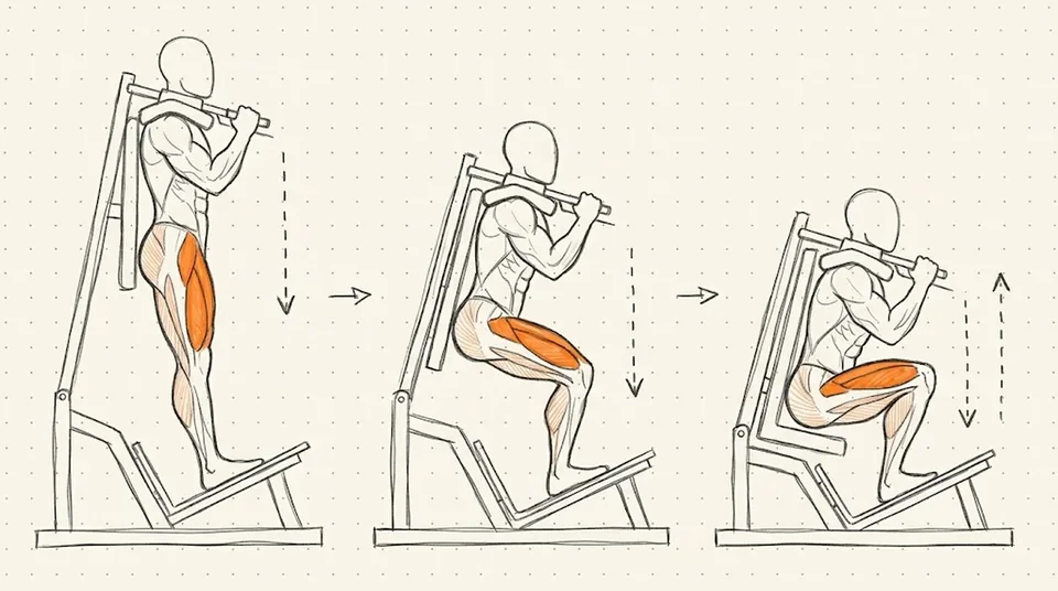 Illustration of Hack Squat