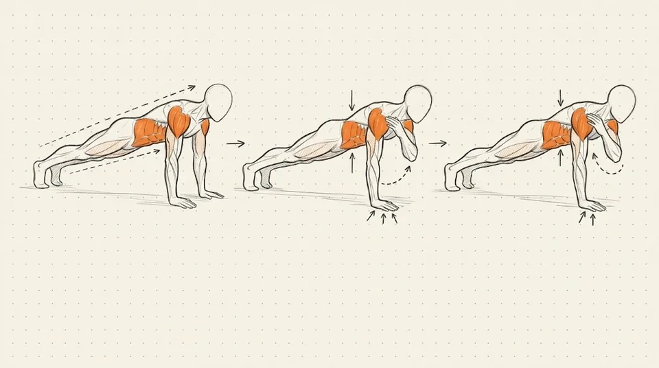 Illustration of Plank Shoulder Taps