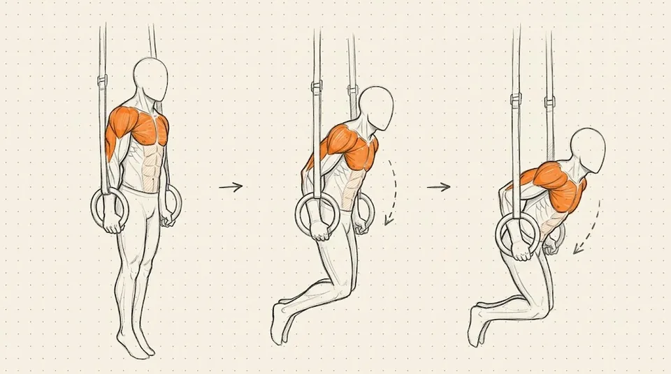 Illustration of Ring Dips