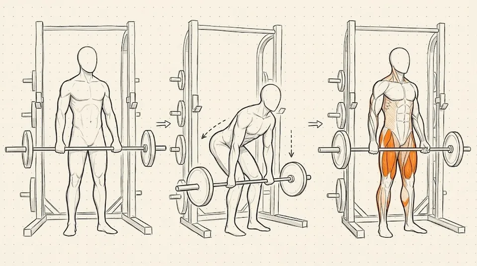 Illustration of Romanian Deadlift (RDL)
