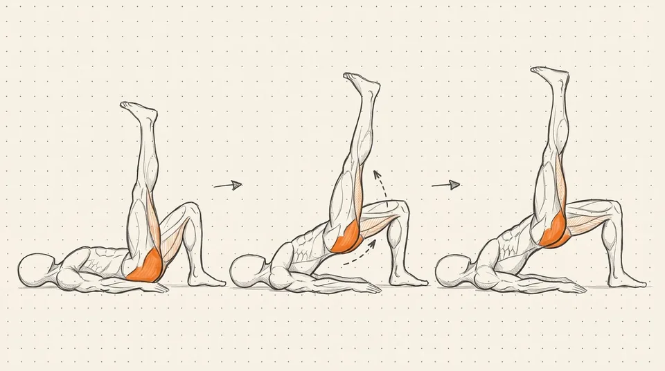 Illustration of Single Leg Glute Bridge