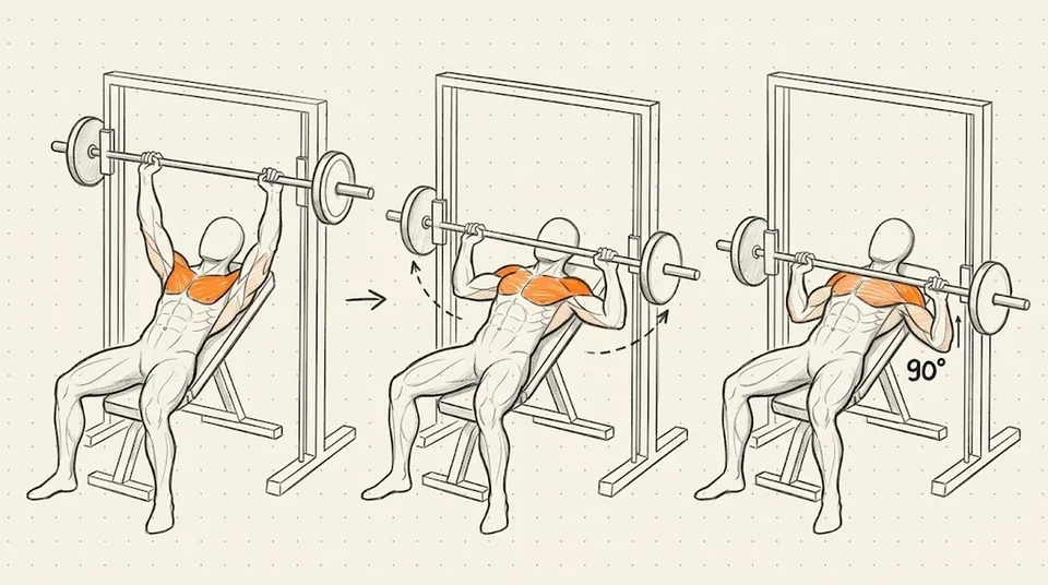 Illustration of Smith Machine Incline Press