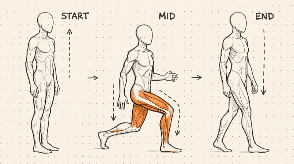 Illustration of Walking Lunge